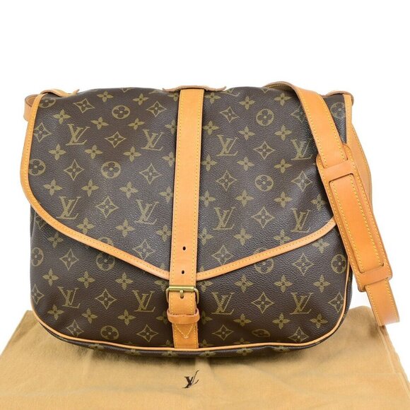 LOUIS VUITTON Saumur 35 Shoulder Bag Monogram Leather BN France M42254 12ED909 - Picture 1 of 16